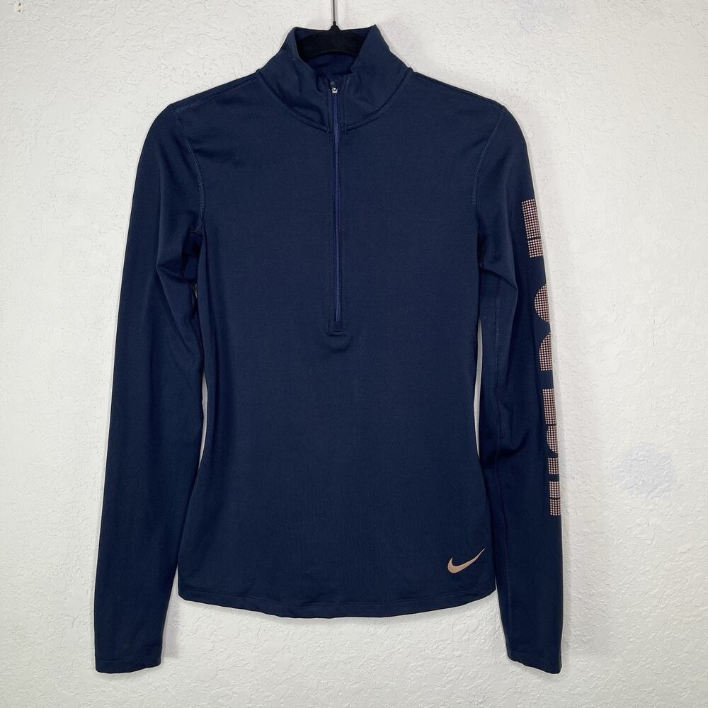 Nike Dri-Fit Navy Blue Pull Over Sweater Size S, Fall, Winter, Outdoor, Athletic